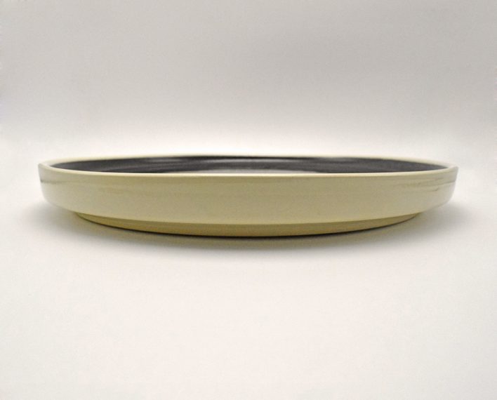 Πιάτο ίσιο - Λευκός πηλός - Μπαρμπούνι